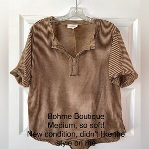 New condition Bohme Henley top- Medium